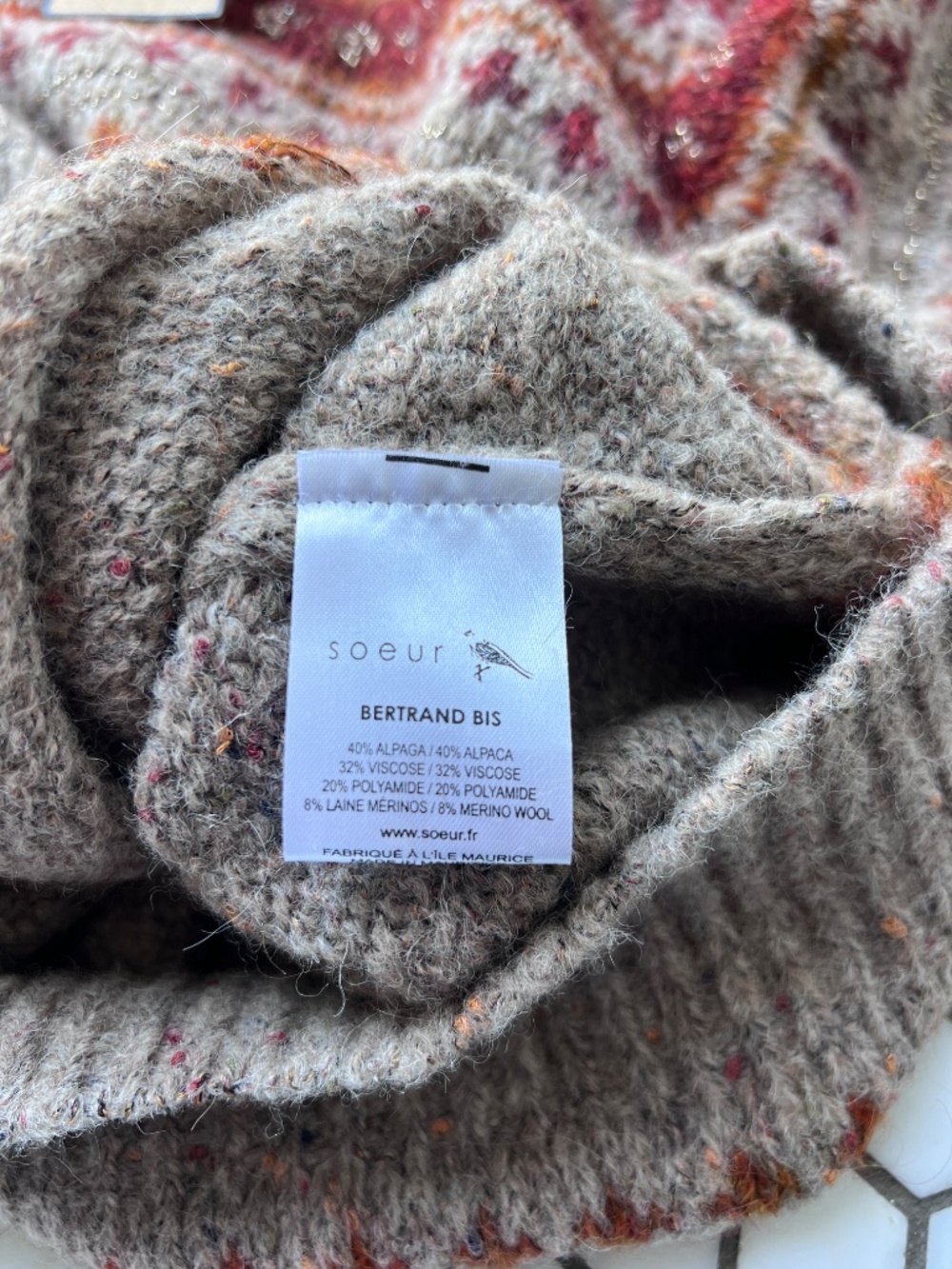 Soeur Grey Merino Wool Oversized Knit Sweater - Size FR 38 (NWT) - Picture 4 of 7